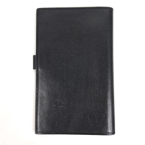 COACH Vintage Slim Black Leather Bifold Checkbook Card Wallet - Picture 4 of 14